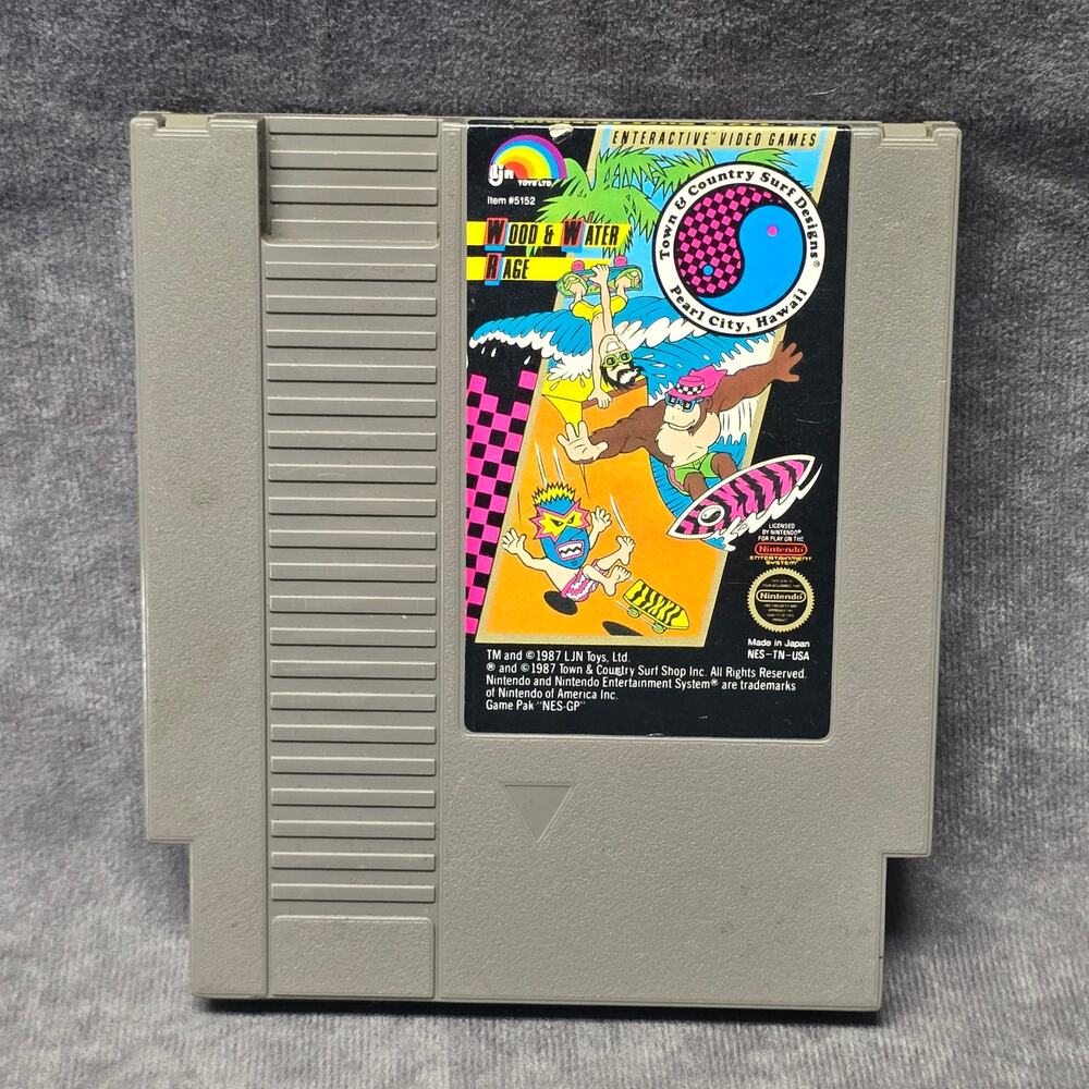T&C Surf Designs: Wood & Water Rage Nintendo NES Video Game Cartridge Japan